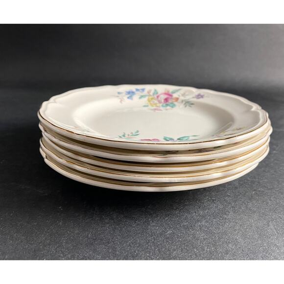 Set of 5 Edwin Knowles Winslow Bread/Dessert Plates | Vintage 1950s Cottagecore - Picture 3 of 10